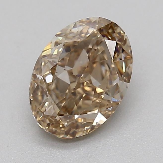 1.01 Ct. Fancy Light Yellow Brown Oval Lab Grown Diamond