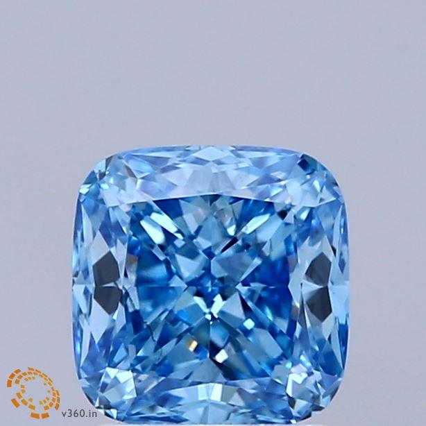 1.50 Ct. Fancy Blue Cushion Lab Grown Diamond