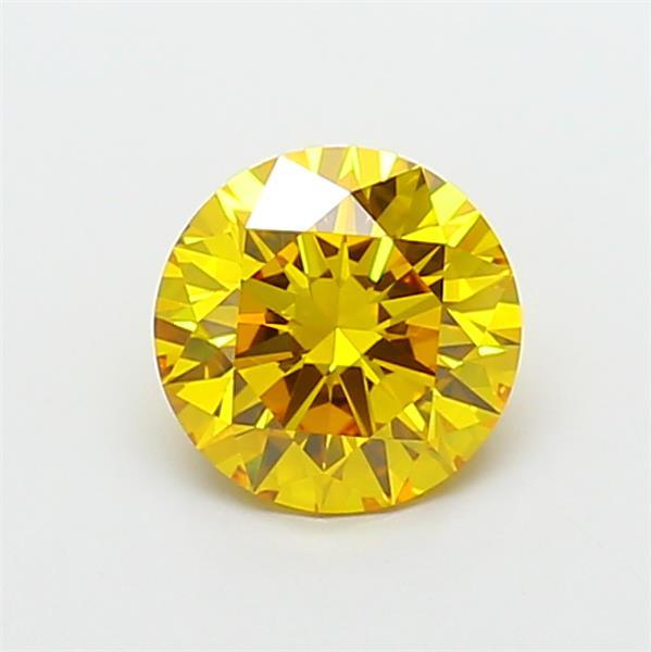 2.22 Ct. Fancy Vivid Yellow Round Lab Grown Diamond