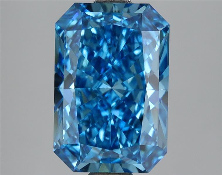 3.07 Ct. Fancy Vivid Blue Radiant Lab Grown Diamond