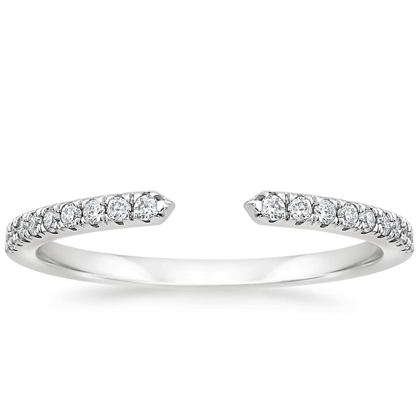 18K White Gold Sia Diamond Ring (1/8 ct. tw.), large top view