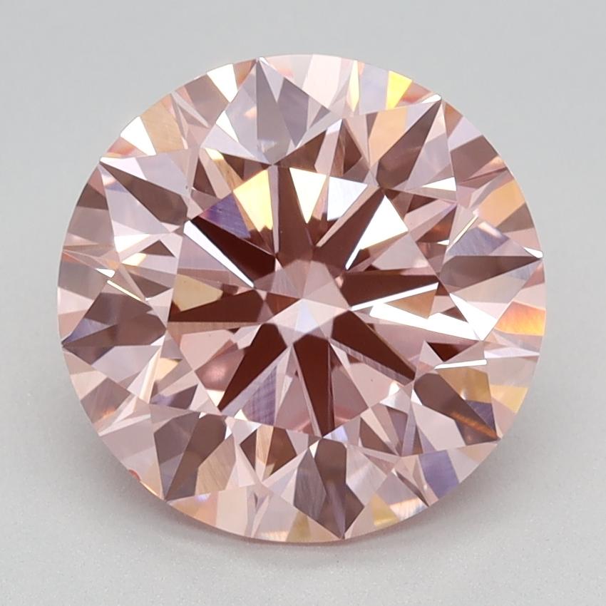 2.46 Ct. Fancy Intense Pink Round Lab Grown Diamond