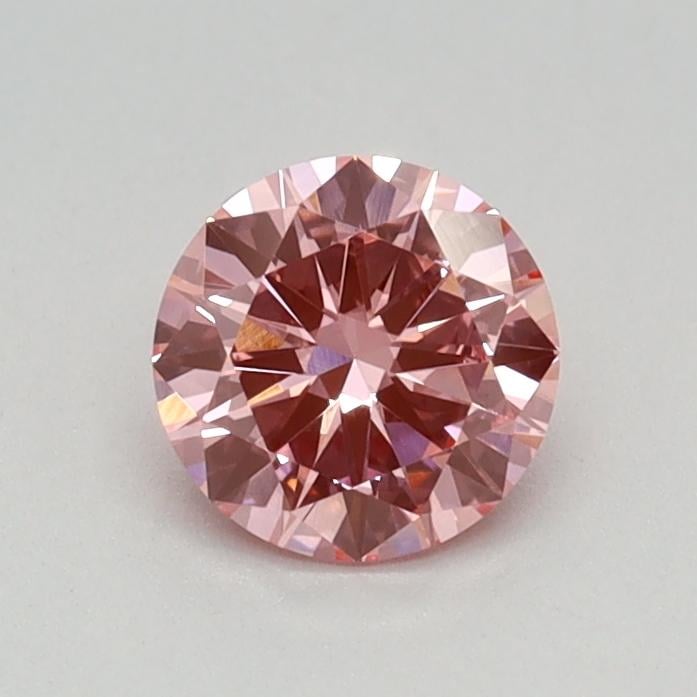 0.45 Ct. Fancy Vivid Pink Round Lab Grown Diamond