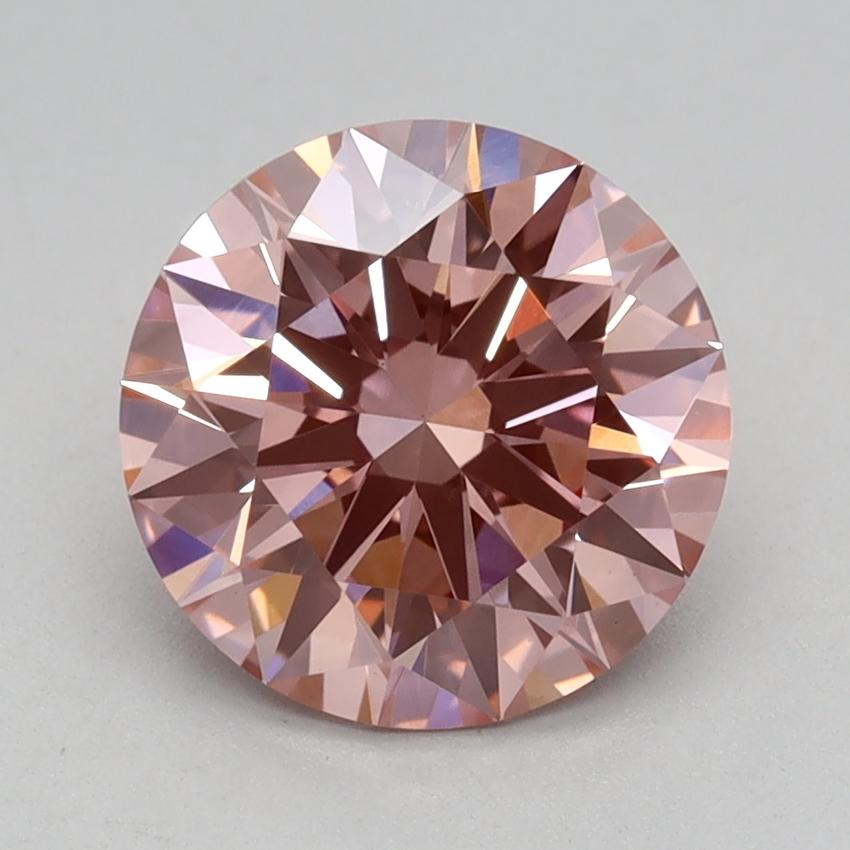 1.59 Ct. Fancy Intense Pink Round Lab Grown Diamond