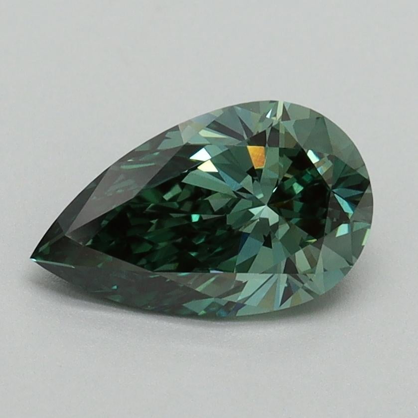 1.09 Ct. Fancy Vivid Green Pear Lab Grown Diamond