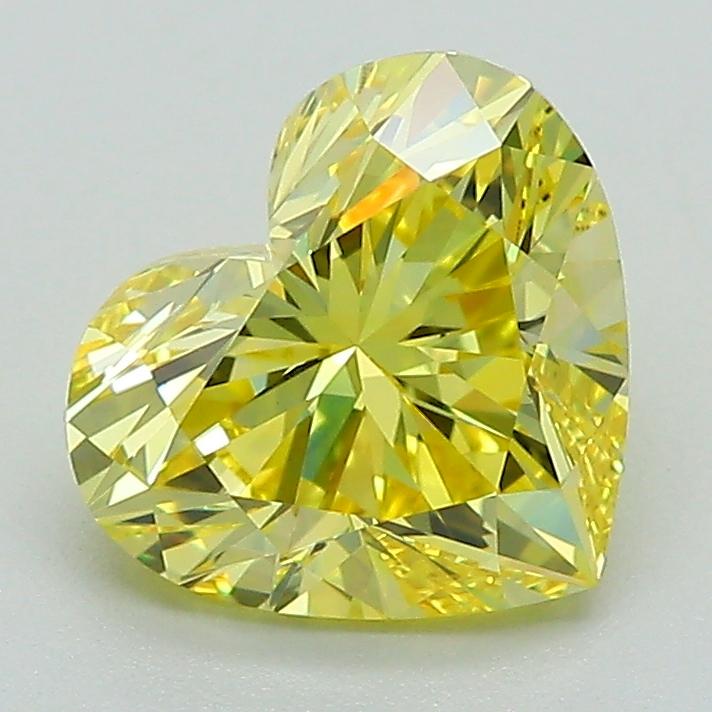 2.01 Ct. Fancy Vivid Yellow Heart Lab Grown Diamond