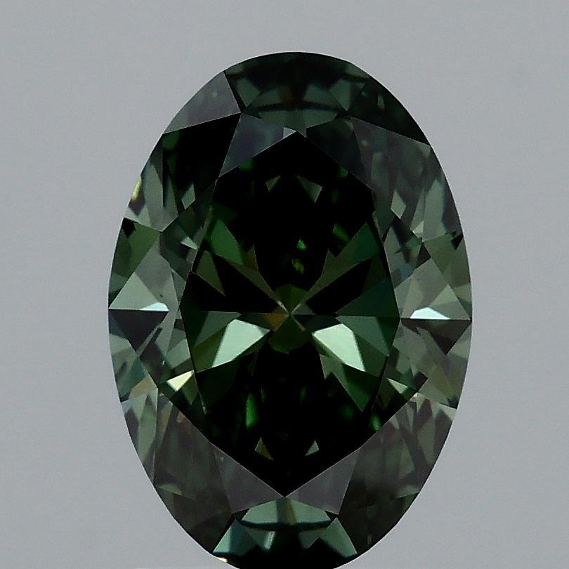 2.03 Ct. Fancy Vivid Green Oval Lab Grown Diamond