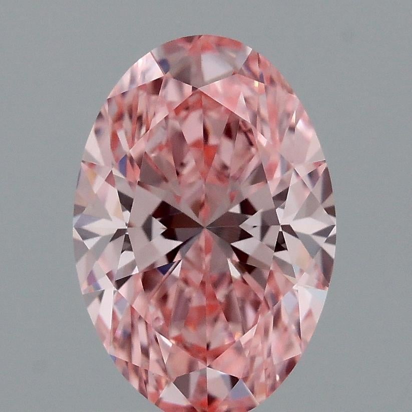 1.38 Ct. Fancy Vivid Pink Oval Lab Grown Diamond