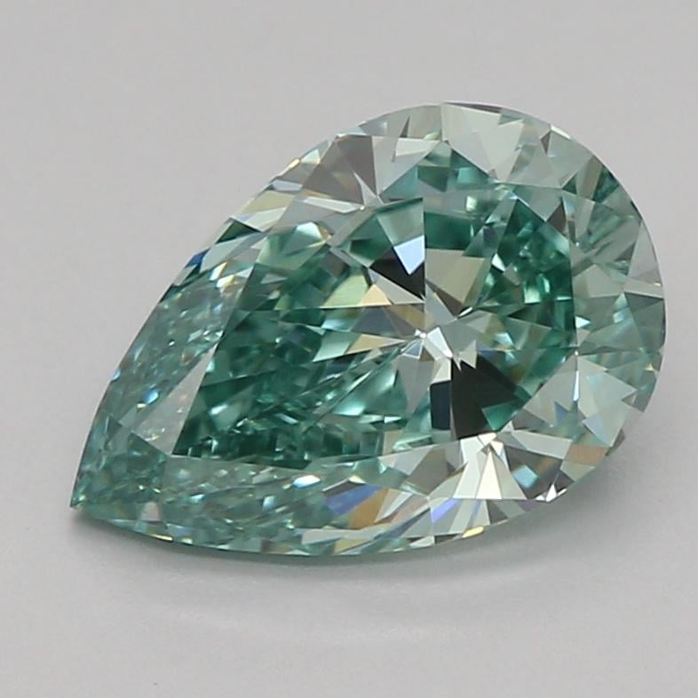 1.00 Ct. Fancy Vivid Green Pear Lab Grown Diamond