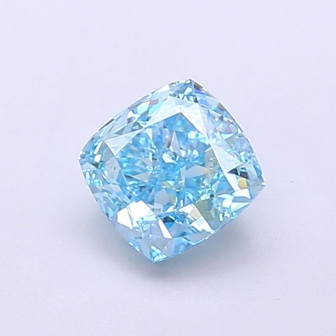 1.02 Ct. Fancy Vivid  Blue Cushion Lab Grown Diamond