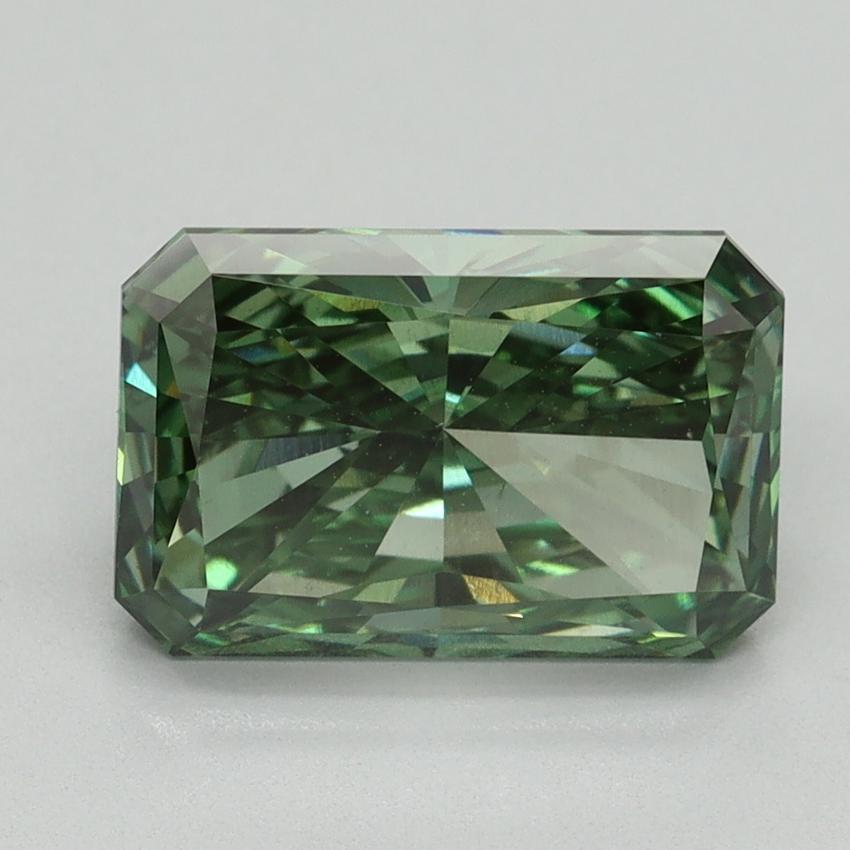 3.01 Ct. Fancy Vivid Green Radiant Lab Grown Diamond