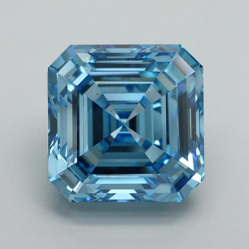 10.08 Ct. Fancy Vivid Blue Asscher Lab Grown Diamond