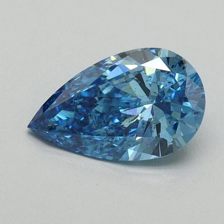1.01 Ct. Fancy Vivid Blue Pear Lab Grown Diamond