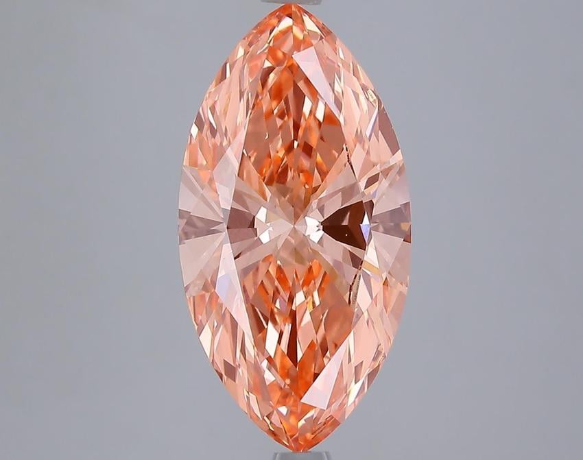 4.04 Ct. Fancy Vivid Pinkish Pink Marquise Lab Grown Diamond