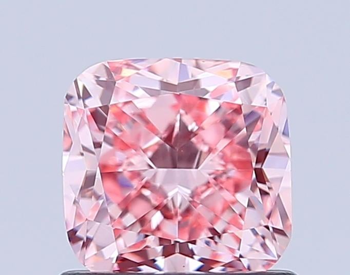 1.03 Ct. Fancy Vivid Pink Cushion Lab Grown Diamond