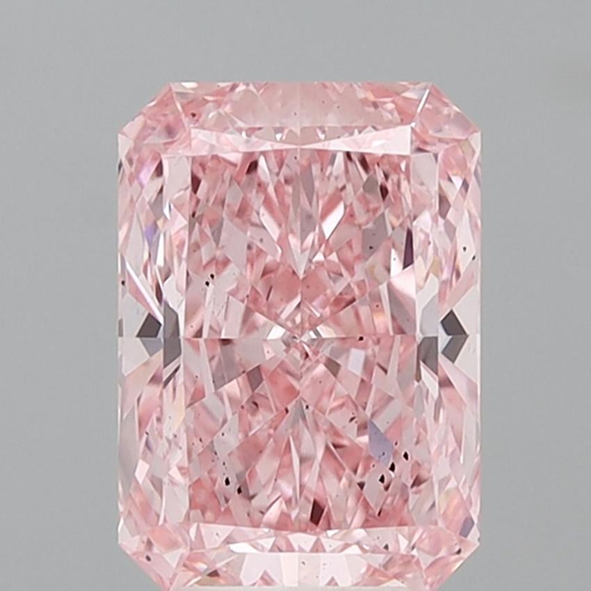 5.52 Ct. Fancy Vivid Pink Radiant Lab Grown Diamond