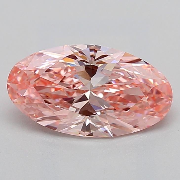 1.59 Ct. Fancy Vivid  Pink Oval Lab Grown Diamond