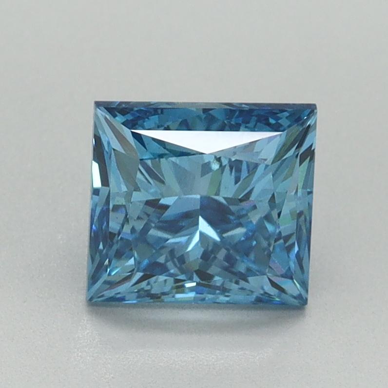 1.51 Ct. Fancy Vivid Blue Princess Lab Grown Diamond