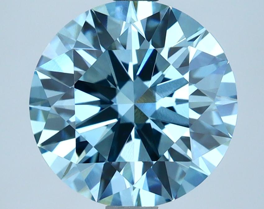 3.00 Ct. Fancy Vivid Blue Round Lab Grown Diamond