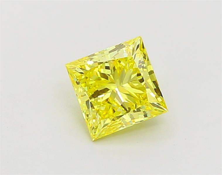1.08 Ct. Fancy Vivid Yellow Princess Lab Grown Diamond