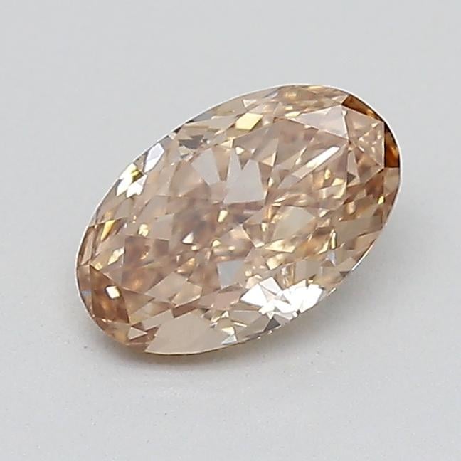 0.35 Ct. Light  Brown Oval Lab Grown Diamond