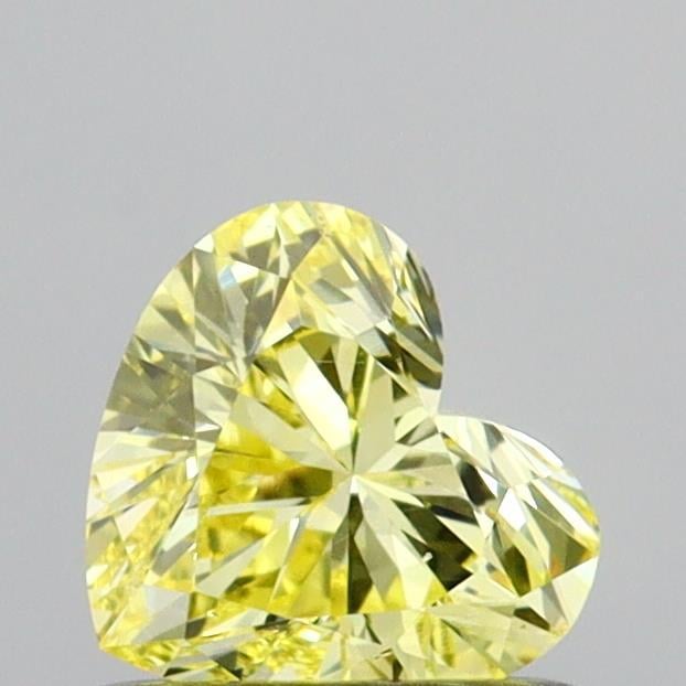0.59 Ct. Fancy Intense Yellow Heart Lab Grown Diamond
