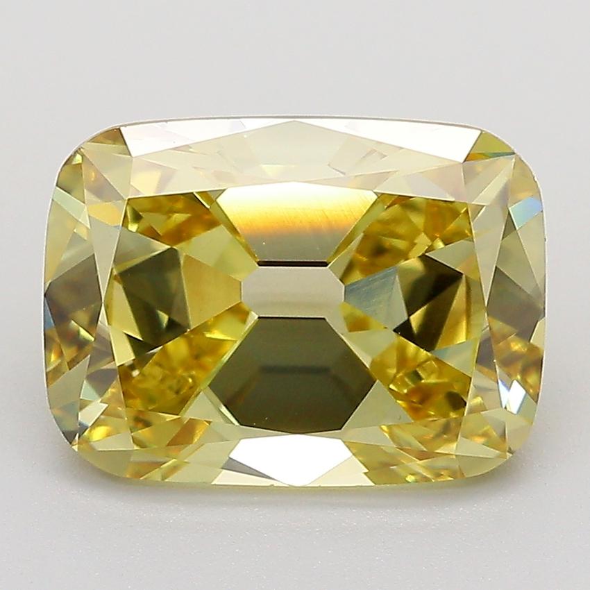 3.96 Ct. Fancy  Yellow Cushion Lab Grown Diamond