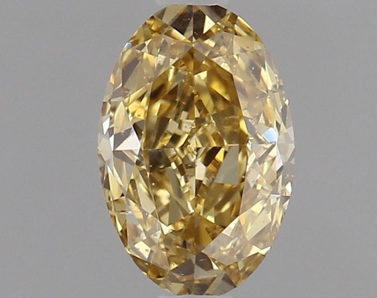 0.66 Ct. Fancy Intense Orangy Yellow Oval Diamond