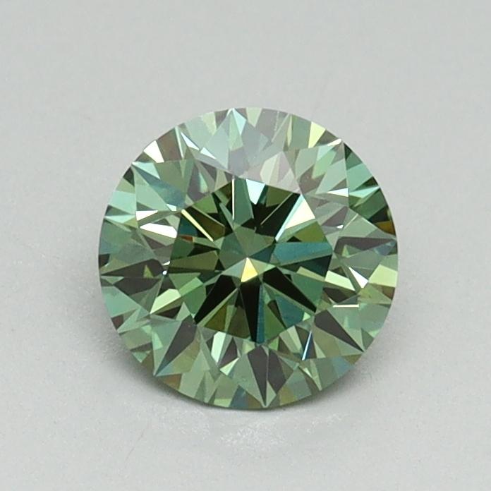 0.71 Ct. Fancy Vivid Green Round Lab Grown Diamond