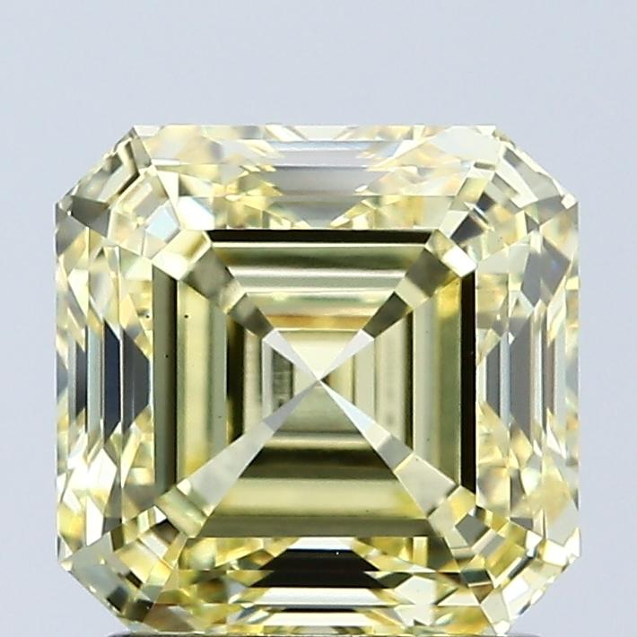 2.10 Ct. Fancy Intense Yellow Asscher Lab Grown Diamond