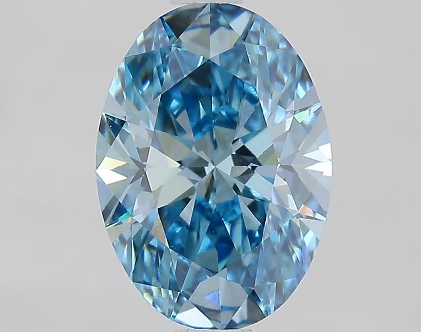 1.51 Ct. Fancy Vivid Blue Oval Lab Grown Diamond