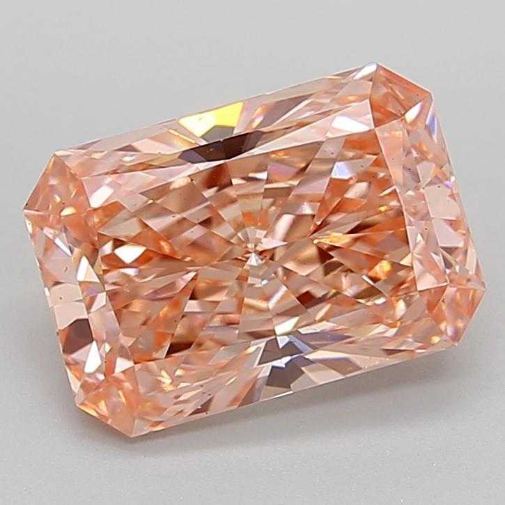 4.07 Ct. Fancy Vivid  Pink Radiant Lab Grown Diamond