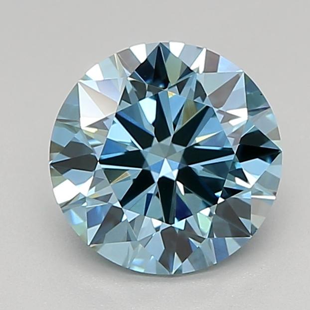 1.17 Ct. Fancy Vivid  Blue Round Lab Grown Diamond