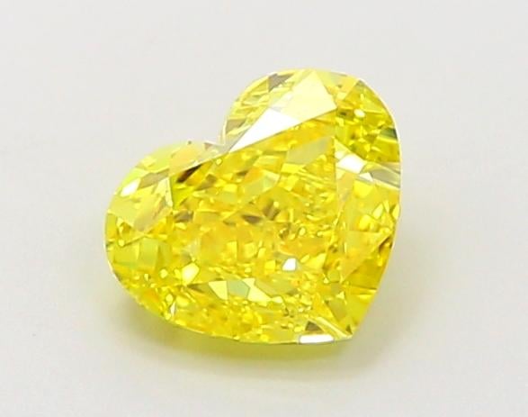 1.08 Ct. Fancy Vivid  Yellow Heart Lab Grown Diamond
