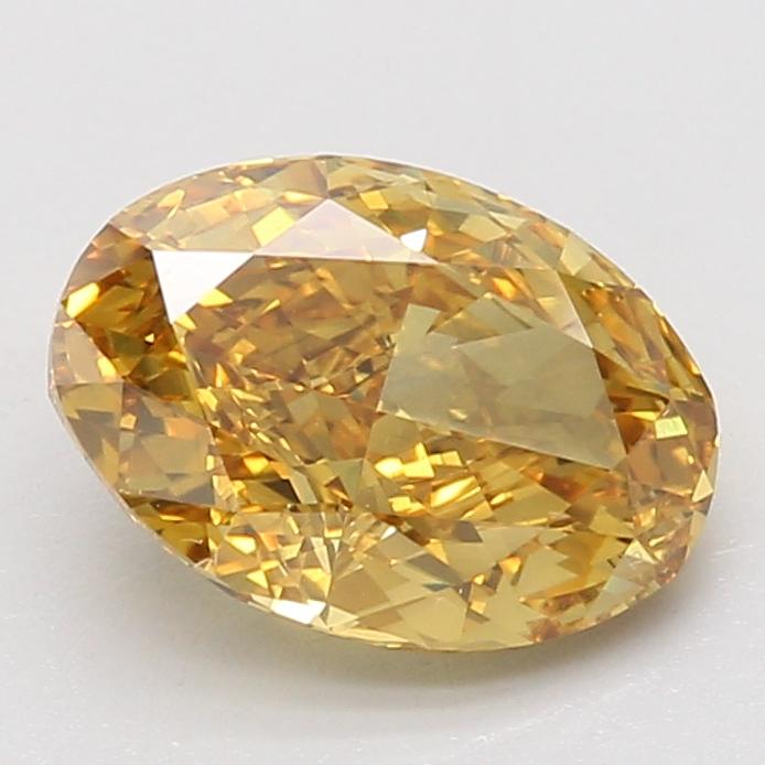 3.01 Ct. Fancy Vivid Yellow Oval Lab Grown Diamond
