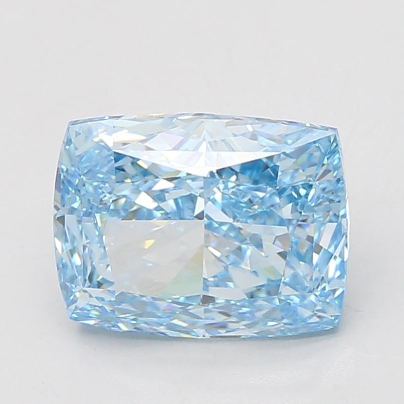 4.08 Ct. Fancy Vivid Blue Cushion Lab Grown Diamond