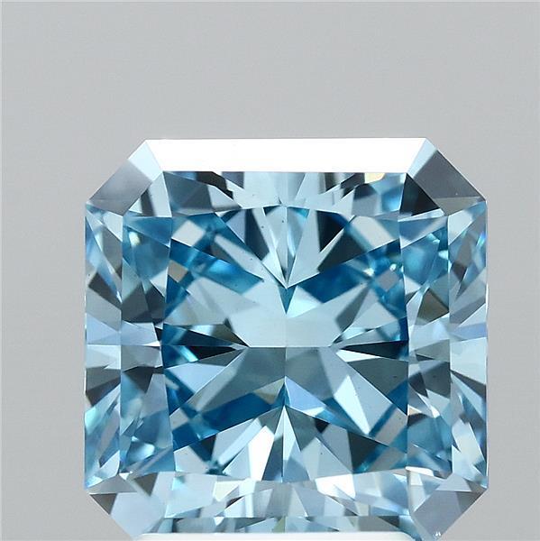 2.52 Ct. Fancy Vivid Blue Radiant Lab Grown Diamond