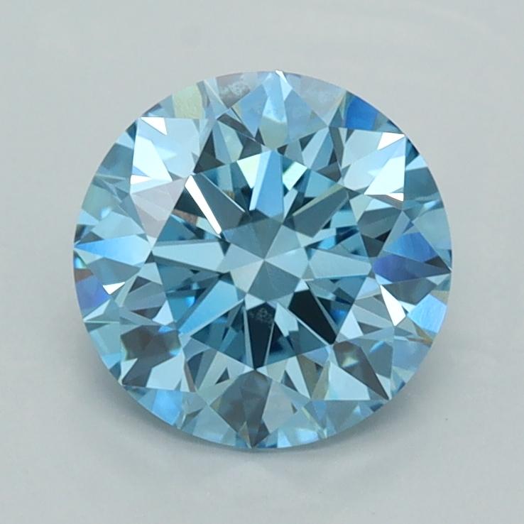 1.51 Ct. Fancy Vivid  Blue Round Lab Grown Diamond