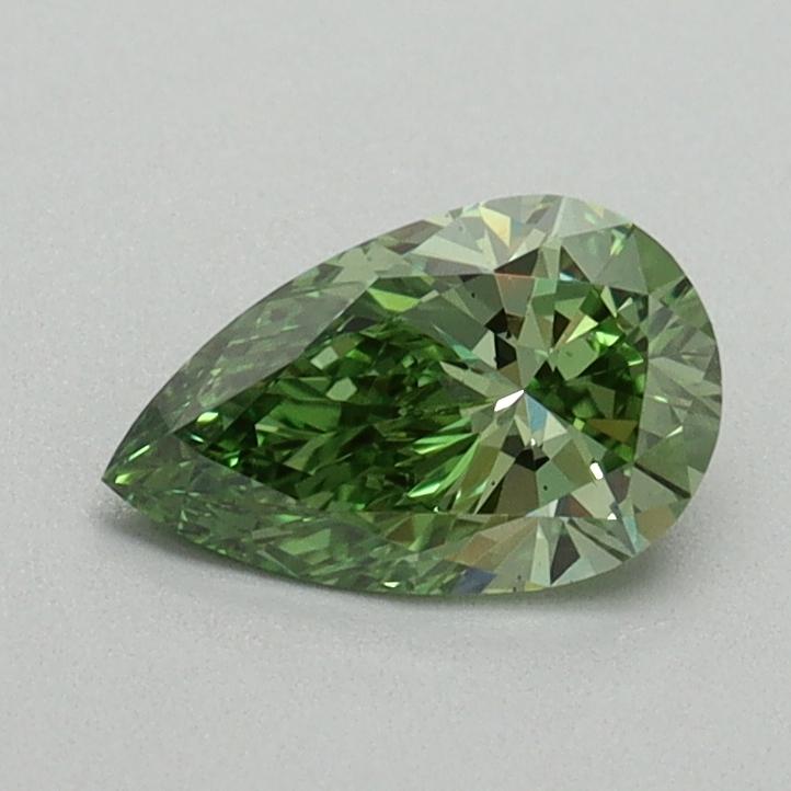 0.61 Ct. Fancy Vivid Green Pear Lab Grown Diamond