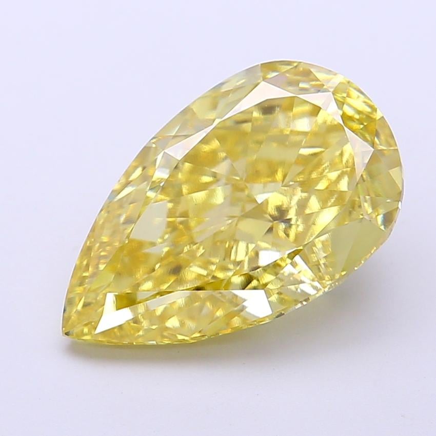 5.25 Ct. Fancy Intense Yellow Pear Lab Grown Diamond