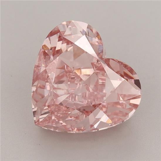4.04 Ct. Fancy Vivid Pink Heart Lab Grown Diamond