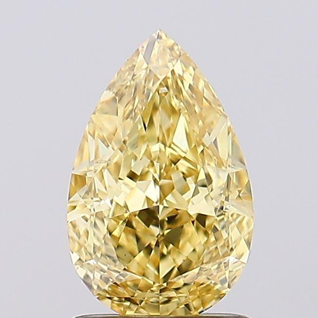 1.44 Ct. Fancy Intense  Yellow Pear Lab Grown Diamond