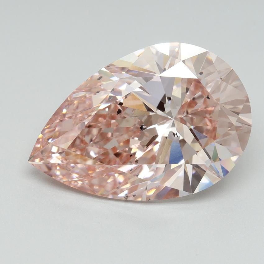 9.03 Ct. Fancy Intense Pink Pear Lab Grown Diamond