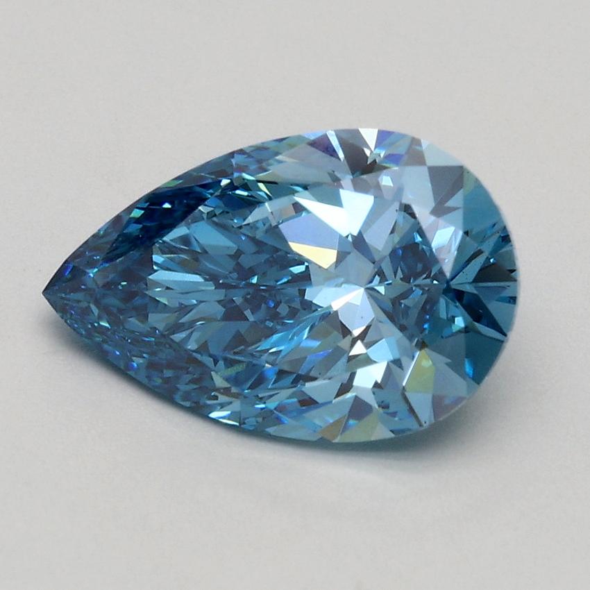 1.55 Ct. Fancy Vivid Blue Pear Lab Grown Diamond
