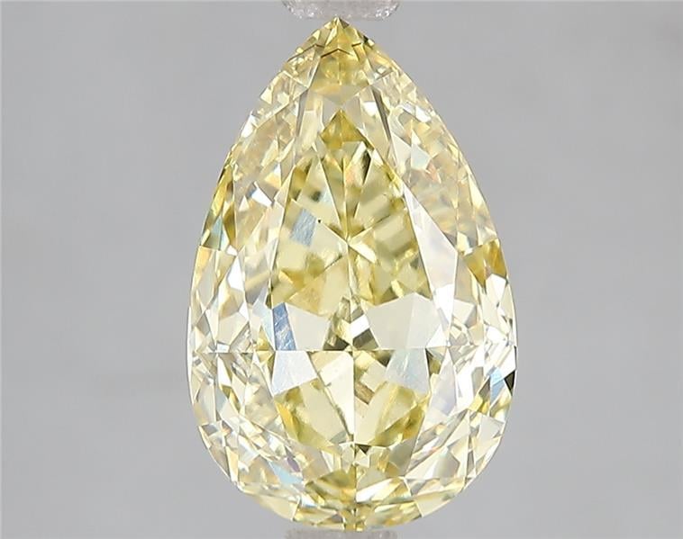 3.01 Ct. Fancy Vivid Yellow Pear Lab Grown Diamond