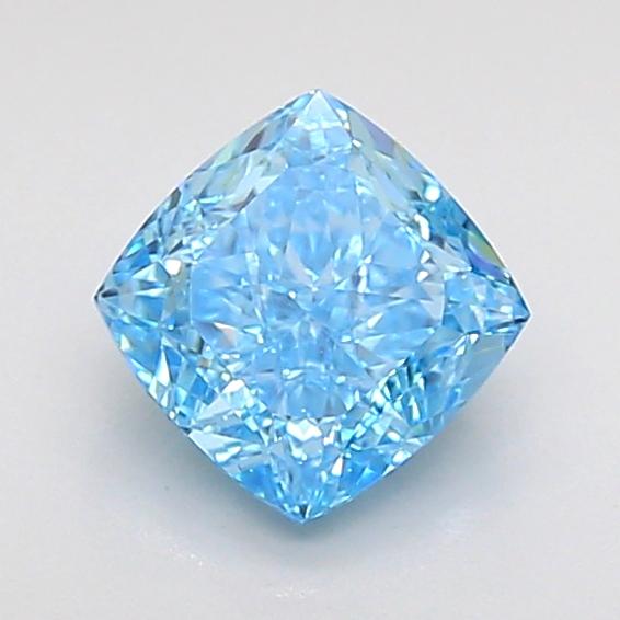 1.02 Ct. Fancy Vivid  Blue Cushion Lab Grown Diamond
