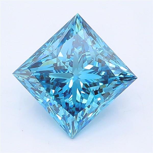 1.50 Ct. Fancy Vivid Blue Princess Lab Grown Diamond