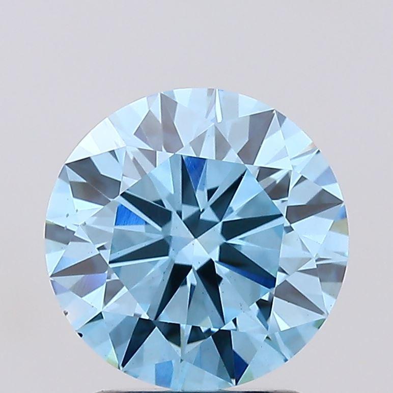 2.00 Ct. Fancy Vivid Blue Round Lab Grown Diamond