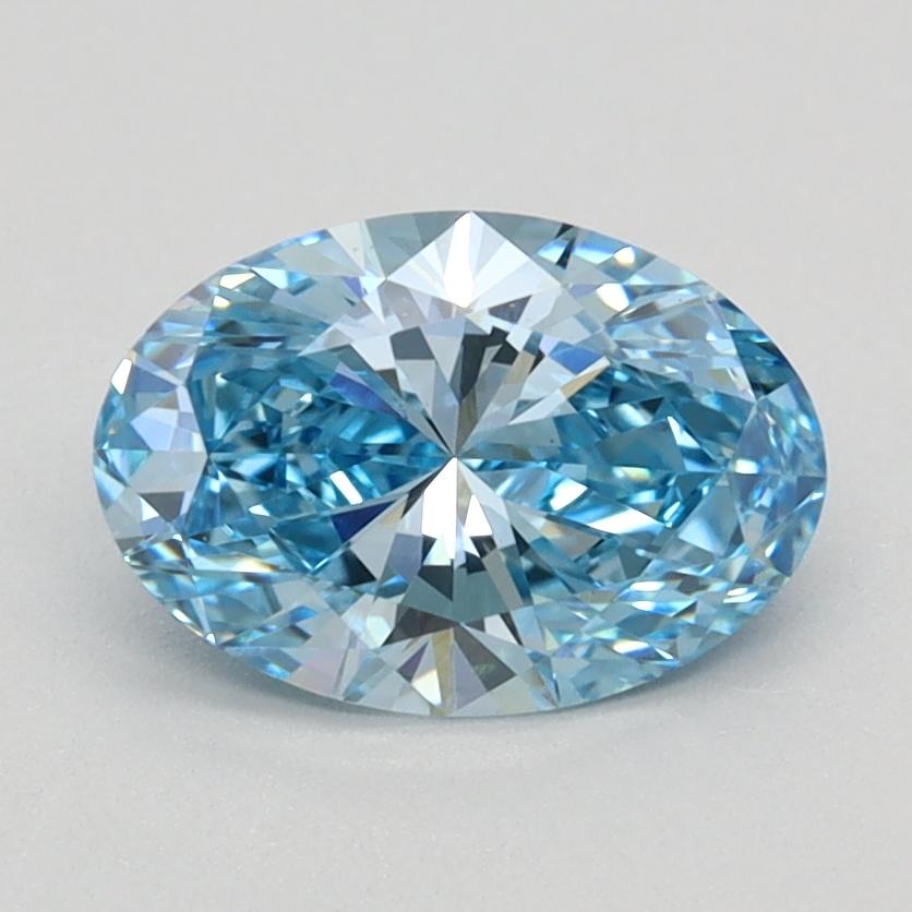 1.09 Ct. Fancy Vivid Blue Oval Lab Grown Diamond