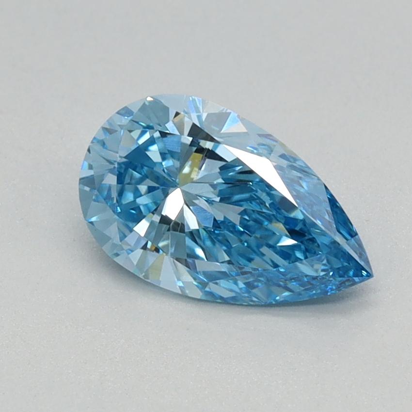 0.68 Ct. Fancy Vivid Blue Pear Lab Grown Diamond
